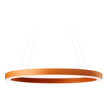 Oh! Line Pendant - Matte Black / Orange Wood