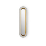 Lens Oval Wall Sconce - Gold / Grey Wood