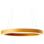 Oh! Line Pendant - Matte Black / Yellow