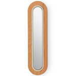 Lens Oval Wall Sconce - Matte Ivory / Natural Cherry