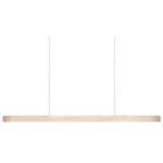 I-Line Linear Pendant - Matte Black / Ivory White Wood