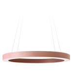 Oh! Line Pendant - Matte Black / Pale Rose