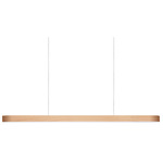 I-Line Linear Pendant - Matte Black / Natural Beech Wood