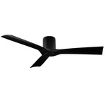 Aviator Flush Mount DC Ceiling Fan - Matte Black