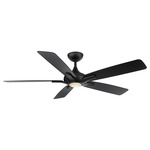 Mykonos 60 Inch Ceiling Fan with Light - Matte Black