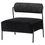 Marni Occasional Chair - Matte Black / Black Velour