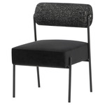 Marni Dining Chair - Matte Black / Black Velour