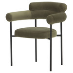 Portia Dining Chair - Matte Black / Safari Velour