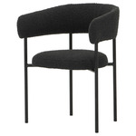 Cassia Dining Chair - Matte Black / Licorice Boucle
