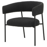 Cassia Occasional Chair - Matte Black / Licorice Boucle