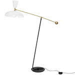 G1F Floor Lamp - Black/Brass / White