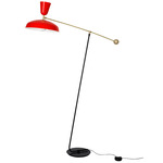 G1F Floor Lamp - Black/Brass / Red