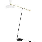 G1F Floor Lamp - Black/Brass / White