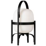 Cestita Alubat Portable Table Lamp - Black / White Opal