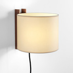 TMM Corto Plug-in Wall Sconce - Walnut / Beige