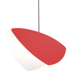 Papillons Pendant - Satin Black / Satin Red