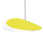 Papillons Pendant - Satin Black / Satin Yellow