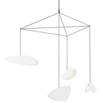 Papillons 4-Light Pendant - Satin Black / Satin White