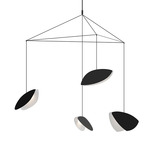 Papillons 4-Light Pendant - Satin Black / Satin Black