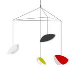 Papillons 4-Light Pendant - Satin Black / Multicolor