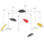 Papillons Multi Light Pendant - Satin Black / Multicolor