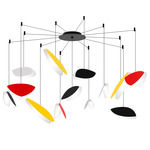 Papillons Multi Light Pendant - Satin Black / Multicolor