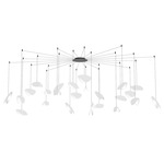 Papillons Multi Light Pendant - Satin Black / Satin White