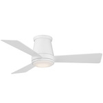 Hug Ceiling Fan with Light - Matte White / Matte White