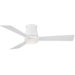 Hug Ceiling Fan with Light - Matte White / Matte White