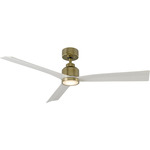 Clean Smart Ceiling Fan - Soft Brass / Matte White