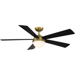 Eclipse Smart Ceiling Fan with Light - Soft Brass / Matte Black