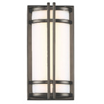 Skyscraper Outdoor Wall Sconce - Bronze / White