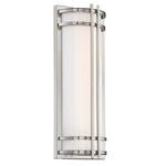 Skyscraper Outdoor Wall Sconce - Stainless Steel / White