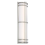 Skyscraper Outdoor Wall Sconce - Stainless Steel / White