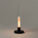 Sylvestrina Portable Table Lamp - Gloss Black / White