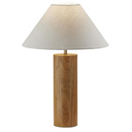 Martin Table Lamp - Natural Oak Wood / White