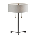 Wesley Table Lamp - Black / Taupe