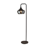 Eliza Floor Lamp - Black / Smoked Glass