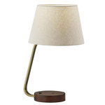 Louie Table Lamp - Antique Brass / White