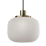 Hazel Pendant - Antique Brass / Frosted