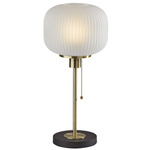 Hazel Table Lamp - Antique Brass / Frosted