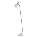 Oscar Floor Lamp - Antique Brass / White