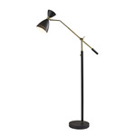 Oscar Adjustable Floor Lamp - Black / Black