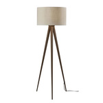 Director Floor Lamp - RoseWood Veneer / Off White