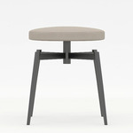 Ballet Low Stool - Black / Clay Leather