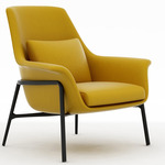 Noble Lounge Chair - Black / Cinnabar