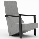 Puzzle Lounge Chair - Grey Oak / Urban