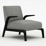 Venus Arm Chair - Black Walnut / Iron Grey