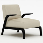 Venus Arm Chair - Black Walnut / Light Grey