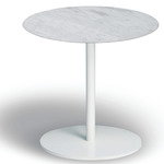 Hanna Round Table - White / White Marble